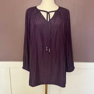 Chicos Purple Slinky Silky Blouse